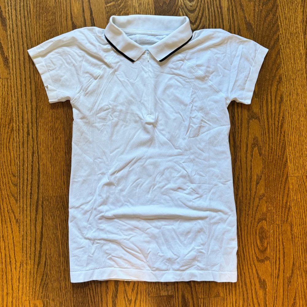 Athleta Momentum Seamless Polo Tee Size S